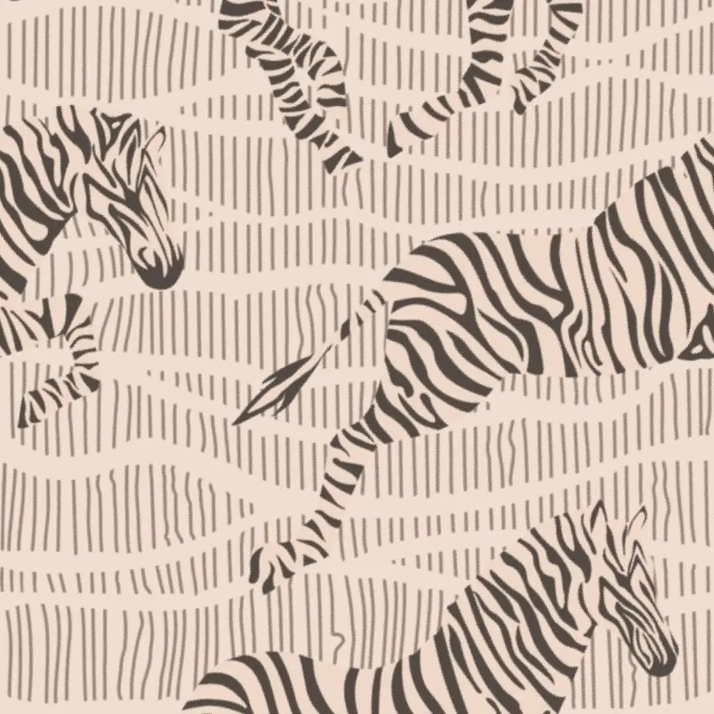 Neutral textured zebra print Peel and Stick Wallpaper by jillianmunday