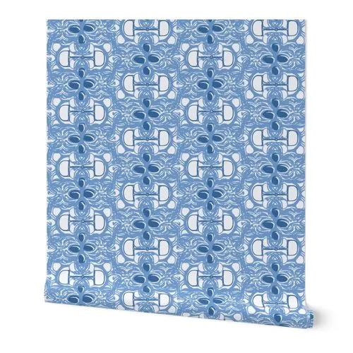 Equestrian Fantasia, Blueberries Wallpaper: Peel and Stick