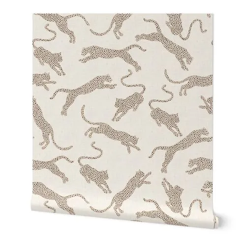 Cozy Leopards on Light / Large Wallpaper: Peel and Stick