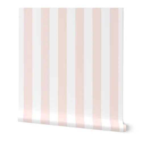 Blush_stripe_White_stripe_cestlavivid Wallpaper: Peel and Stick