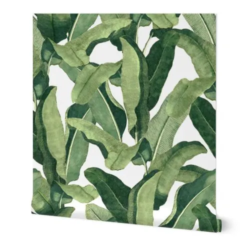 Tropical Leaves Wallpaper: Peel and Stick